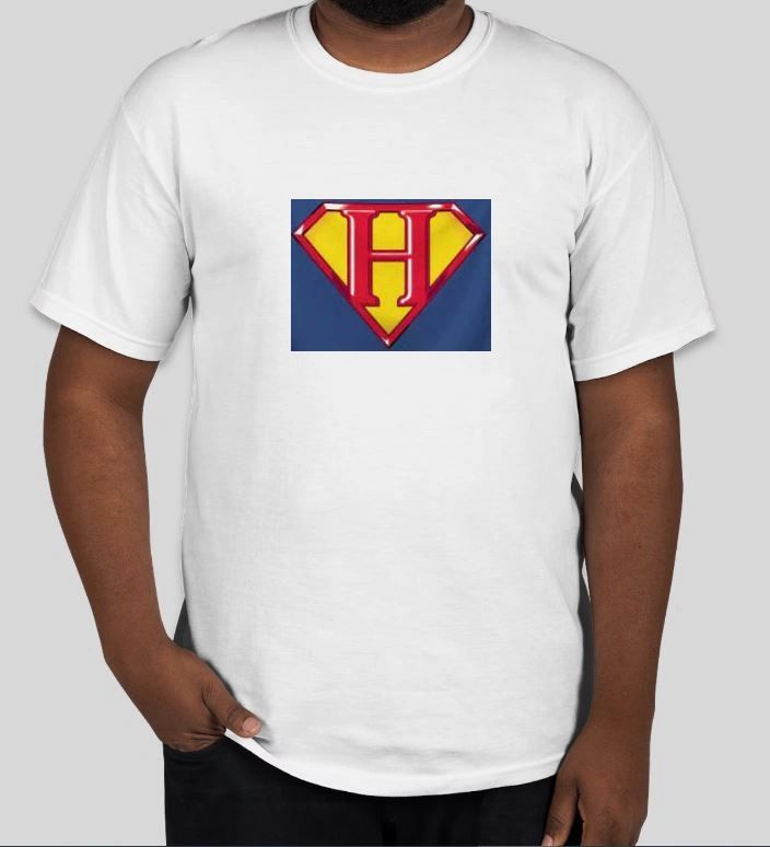 T-Shirt — white crew w/ HH image logo